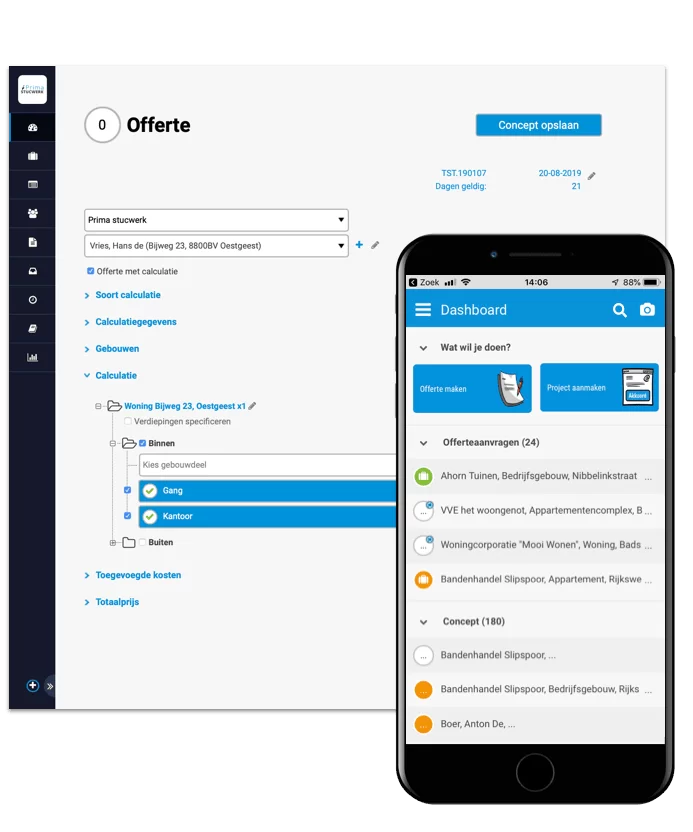 Offerte maken in software